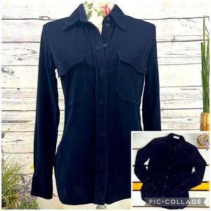 Aritzia Babaton Corduroy Harrison Shirt XS in Navy